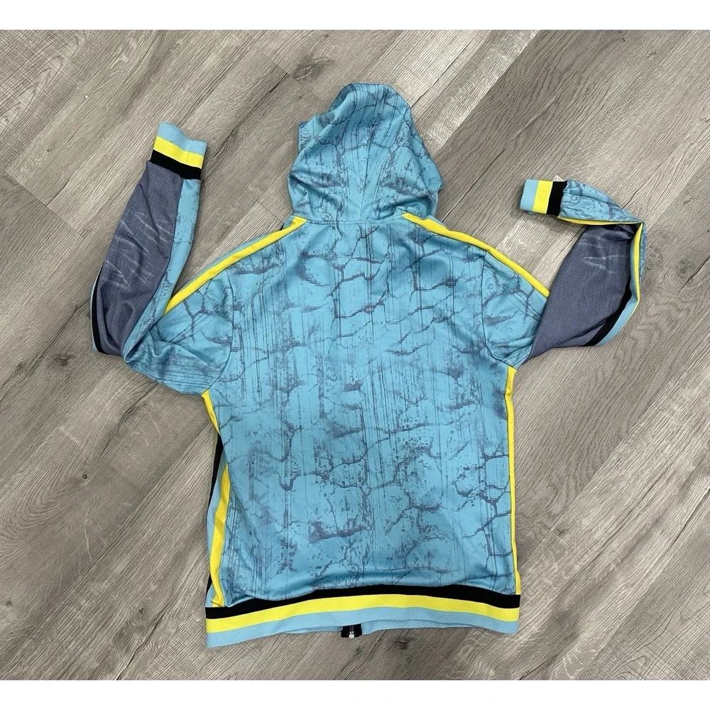 Royal 7even RS7 Men's Full‎ Zip Hoodie Graffiti/Blue, Size Medium READ